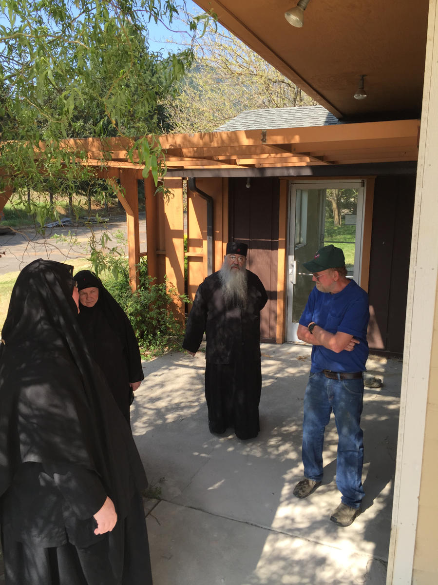 His Eminence touring the site, April 2015.